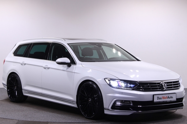 VW Passat B8 mit Eibach Sportline Gewindefedern und 20 Zoll Twin-Monotube-Projekt Felgen